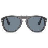 Persol - 649 - Transparent Grey / Blue - Sunglasses - Persol Eyewear