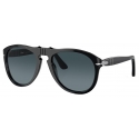 Persol - 649 - Black / Gradient Blue Polar - Sunglasses - Persol Eyewear