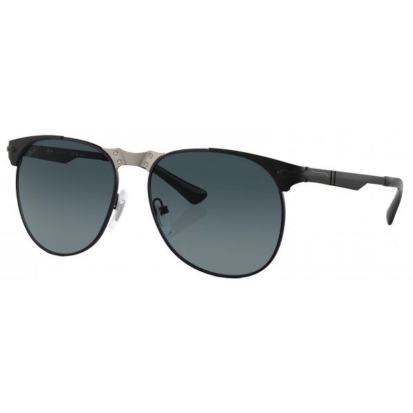 Persol - 649 Iron - Nero / Blu Scuro Sfumato Polare - Occhiali da Sole - Persol Eyewear