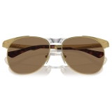 Persol - 649 Iron - Oro / Transizione Trasparente a Marrone - Occhiali da Sole - Persol Eyewear