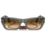 Persol - PO3268S - Exclusive - Transparent Green / Clear Gradient Brown - Sunglasses - Persol Eyewear