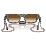 Persol - PO3268S - Exclusive - Transparent Green / Clear Gradient Brown - Sunglasses - Persol Eyewear