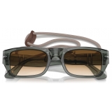 Persol - PO3268S - Exclusive - Transparent Green / Clear Gradient Brown - Sunglasses - Persol Eyewear