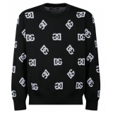 Dolce & Gabbana - Black Jacquard Sweater - Dolce & Gabbana Exclusive Luxury Collection