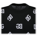 Dolce & Gabbana - Black Jacquard Sweater - Dolce & Gabbana Exclusive Luxury Collection