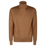 Dolce & Gabbana - Camel Brown Silk Knitted Top - Dolce & Gabbana Exclusive Luxury Collection