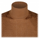 Dolce & Gabbana - Camel Brown Silk Knitted Top - Dolce & Gabbana Exclusive Luxury Collection