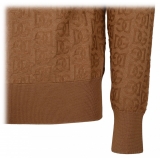 Dolce & Gabbana - Camel Brown Silk Knitted Top - Dolce & Gabbana Exclusive Luxury Collection