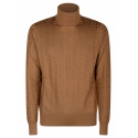 Dolce & Gabbana - Camel Brown Silk Knitted Top - Dolce & Gabbana Exclusive Luxury Collection