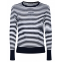 Dolce & Gabbana - Maglione con Scollo a Barca Blu e Bianco - Dolce & Gabbana Exclusive Luxury Collection