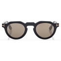 Tom Ford - Occhiali da Sole Corno Rotondi - Corno Colorato Specchio Roviex - Occhiali da Sole - Tom Ford Eyewear