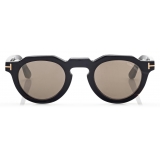 Tom Ford - Round Horn Sunglasses - Coloured Horn Roviex Mirror - Sunglasses - Tom Ford Eyewear