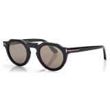 Tom Ford - Round Horn Sunglasses - Coloured Horn Roviex Mirror - Sunglasses - Tom Ford Eyewear