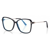 Tom Ford - Blue Block Butterfly Optical Glasses - Black - Optical Glasses - Tom Ford Eyewear