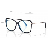 Tom Ford - Blue Block Butterfly Optical Glasses - Black - Optical Glasses - Tom Ford Eyewear