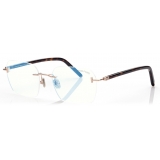 Tom Ford - Occhiali da Vista Blue Block Rettangolare - Oro - Occhiali da Vista - Tom Ford Eyewear