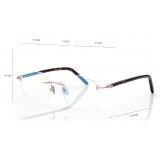 Tom Ford - Occhiali da Vista Blue Block Rettangolare - Oro - Occhiali da Vista - Tom Ford Eyewear