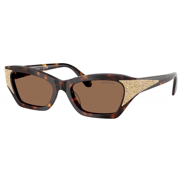 Swarovski - Square Sunglasses - Brown - Sunglasses - Swarovski Eyewear