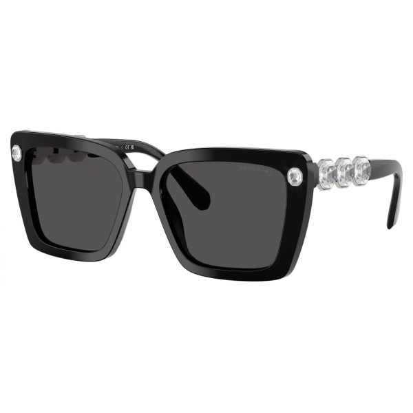 Swarovski - Square Sunglasses - Black - Sunglasses - Swarovski Eyewear