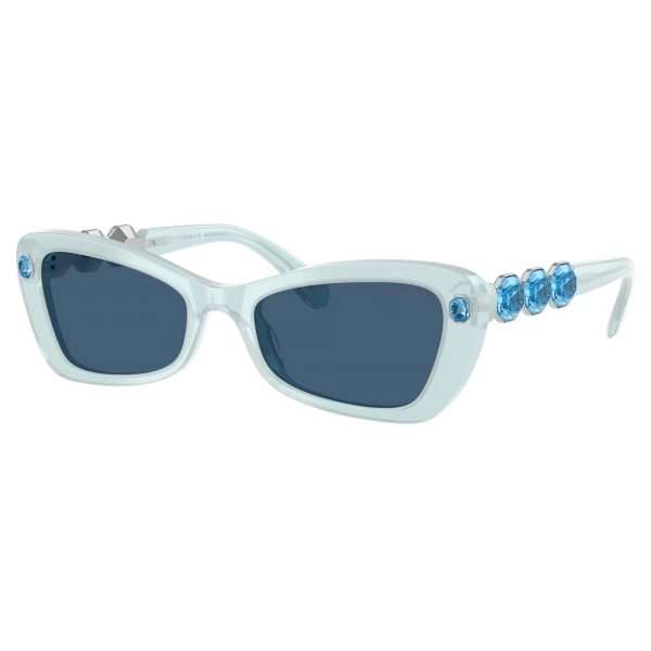 Swarovski - Occhiali da Sole Rettangolare - Blu - Occhiali da Sole - Swarovski Eyewear