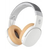 Skullcandy - Crusher - White / Tan - Bluetooth Wireless Over-Ear Headphones with Microphone - Noise Isolating Memory Foam