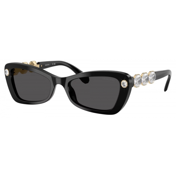 Swarovski - Rectangular Sunglasses - Black - Sunglasses - Swarovski Eyewear