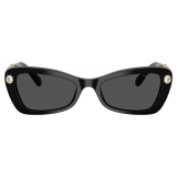 Swarovski - Rectangular Sunglasses - Black - Sunglasses - Swarovski Eyewear