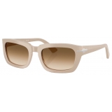 Persol - PO3367S - Beige Solido / Marrone Sfumato Trasparente - Occhiali da Sole - Persol Eyewear