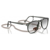 Persol - PO9649S - Exclusive - Verde Trasparente / Grigio Sfumato Specchio Trasparente - Occhiali da Sole