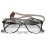 Persol - PO9649S - Exclusive - Verde Trasparente / Grigio Sfumato Specchio Trasparente - Occhiali da Sole