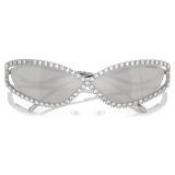 Swarovski - Occhiali da Sole Avvolgenti - Argento - Occhiali da Sole - Swarovski Eyewear