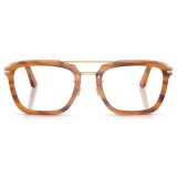 Persol - PO0204V - Senna Series - Marrone Striato - Occhiali da Vista - Persol Eyewear