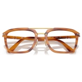 Persol - PO0204V - Senna Series - Marrone Striato - Occhiali da Vista - Persol Eyewear