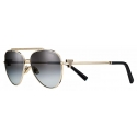 Tiffany & Co. - Occhiale da Sole Pilot - Oro Pallido Grigio Sfumato - Collezione Tiffany T - Tiffany & Co. Eyewear