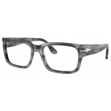 Persol - PO3315V - Striped Grey - Optical Glasses - Persol Eyewear