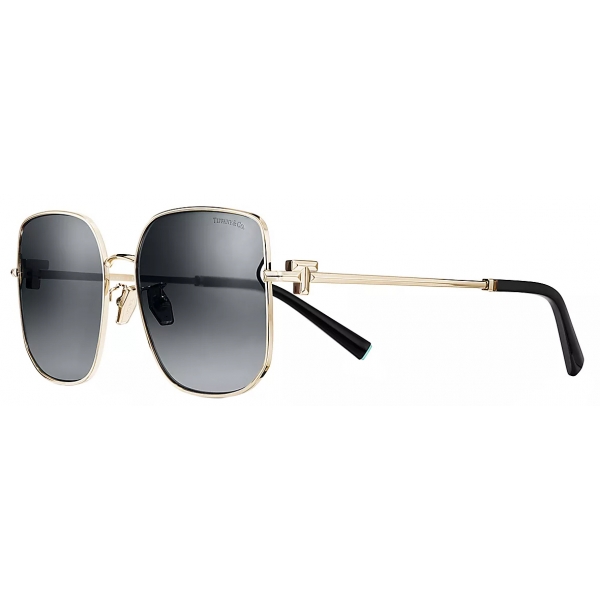 Tiffany & Co. - Occhiale da Sole Squadrati - Oro Chiaro Grigio Sfumate - Collezione Tiffany T - Tiffany & Co. Eyewear