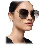 Tiffany & Co. - Occhiale da Sole Squadrati - Oro Chiaro Grigio Sfumate - Collezione Tiffany T - Tiffany & Co. Eyewear