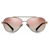 Tiffany & Co. - Occhiale da Sole Pilot - Oro Chiaro Rosa Sfumate - Collezione Tiffany T - Tiffany & Co. Eyewear