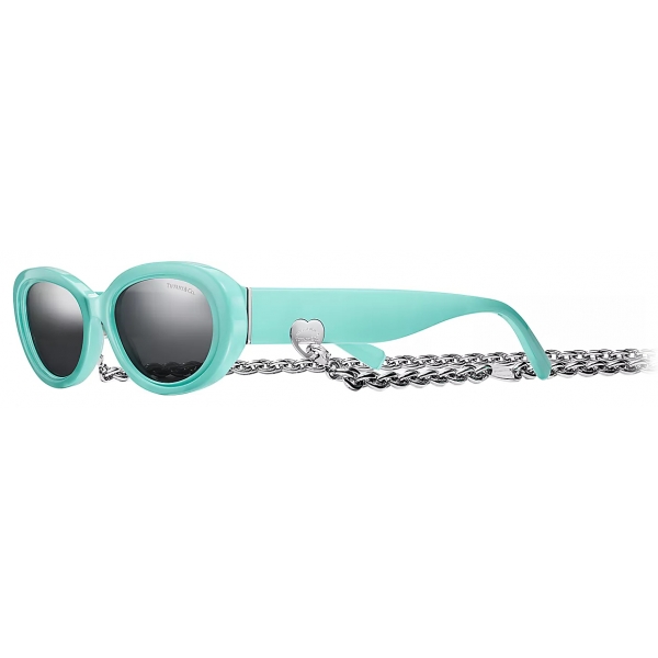 Tiffany & Co. - Occhiale da Sole Ovali - Tiffany Blue® Grigio Scuro -  Tiffany & Co. Eyewear