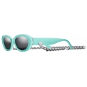 Tiffany & Co. - Oval Sunglasses - Tiffany Blue® Dark Gray -  Tiffany & Co. Eyewear