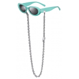 Tiffany & Co. - Oval Sunglasses - Tiffany Blue® Dark Gray -  Tiffany & Co. Eyewear