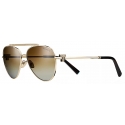 Tiffany & Co. - Pilot Sunglasses - Pale Gold Gradient Brown - Tiffany T Collection - Tiffany & Co. Eyewear