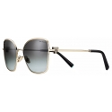 Tiffany & Co. - Occhiale da Sole Pilot - Oro Chiaro Grigio Sfumate - Collezione Tiffany T - Tiffany & Co. Eyewear