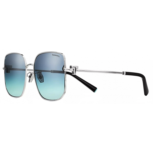 Tiffany & Co. - Occhiale da Sole Quadrati - Argento Tiffany Blue® - Collezione Tiffany T - Tiffany & Co. Eyewear