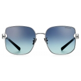 Tiffany & Co. - Occhiale da Sole Quadrati - Argento Tiffany Blue® - Collezione Tiffany T - Tiffany & Co. Eyewear