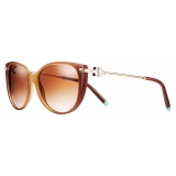 Tiffany & Co. - Cat Eye Sunglasses - Camel Gold Brown - Tiffany T Collection - Tiffany & Co. Eyewear