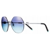 Tiffany & Co. - Occhiale da Sole Hexagonale - Argento Tiffany Blue® - Collezione Tiffany T - Tiffany & Co. Eyewear