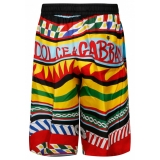 Dolce & Gabbana - Multicolour Silk Carreto Print Bermuda Shorts - Dolce & Gabbana Exclusive Luxury Collection