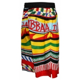 Dolce & Gabbana - Multicolour Silk Carreto Print Bermuda Shorts - Dolce & Gabbana Exclusive Luxury Collection