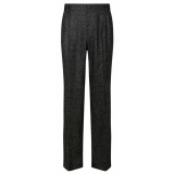 Dolce & Gabbana - Smoky Black Wool Trousers - Dolce & Gabbana Exclusive Luxury Collection